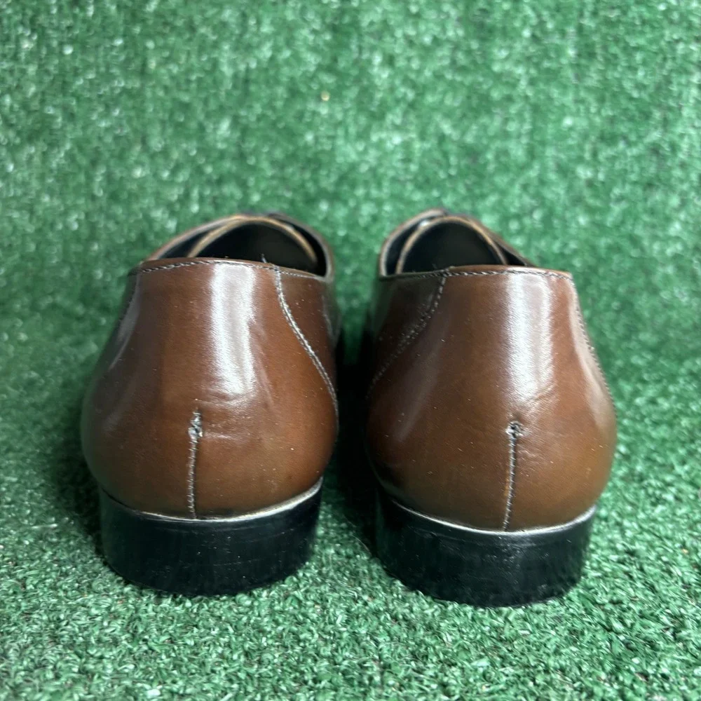 Nunn Bush Cap Toe Oxford Leather Vintage Professional Dress Shoes Brown Mens 10M